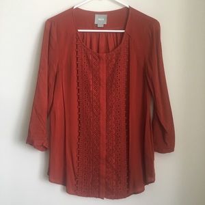 Maeve Embroidered Peasant Top (Anthropologie)